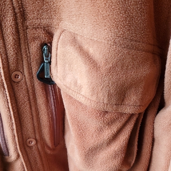 RedHead Warm Rust Fleece Shirt Jacket 5 Pockets And Back Vent XL - Picture 5 of 14